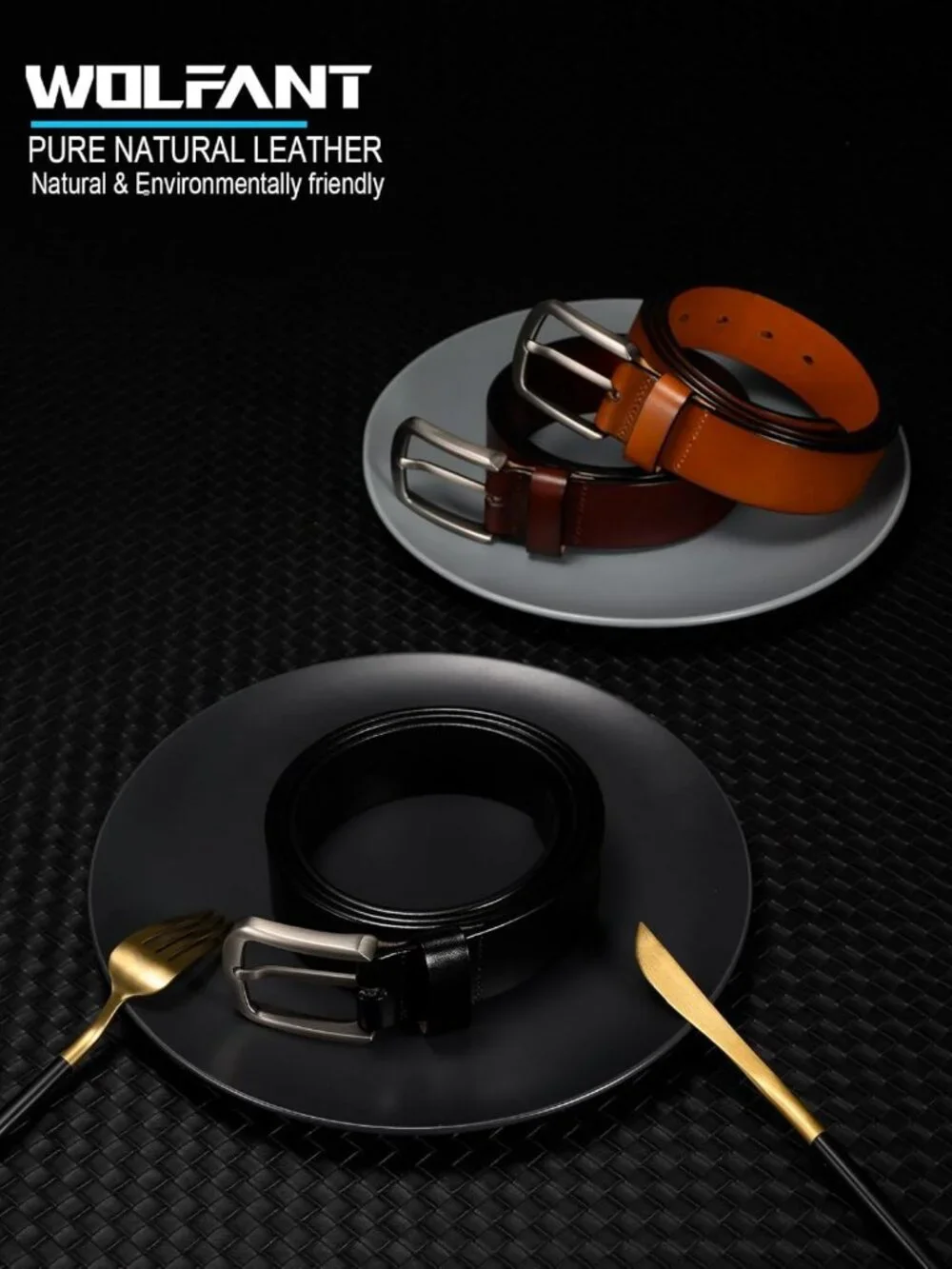 1.5” Full Grain Leather Belt for Men - 100% Italian Real Leather, Gift Boxed